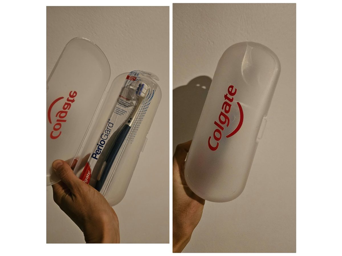 Estuche de viaje Colgate con cepillo nuevo