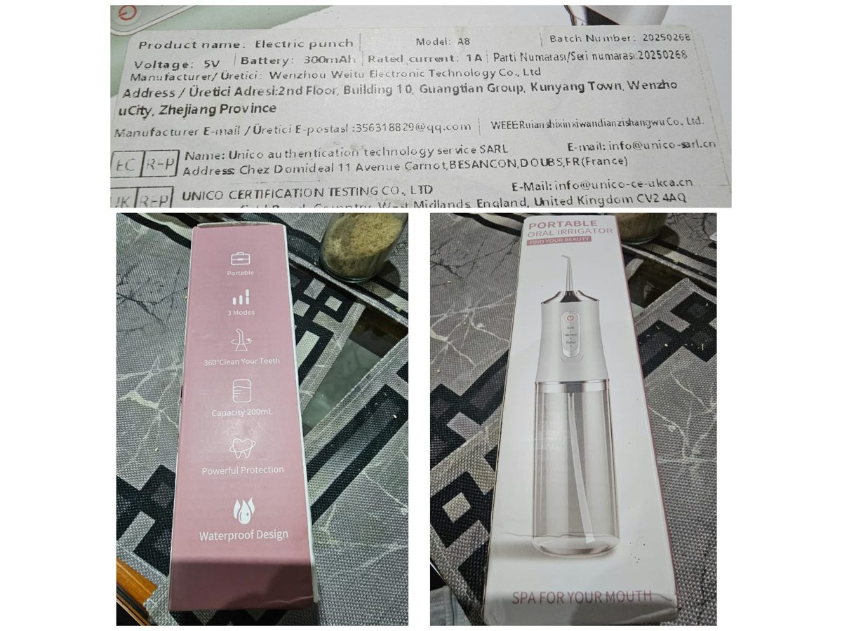 Irrigador dental portátil, nuevo en caja