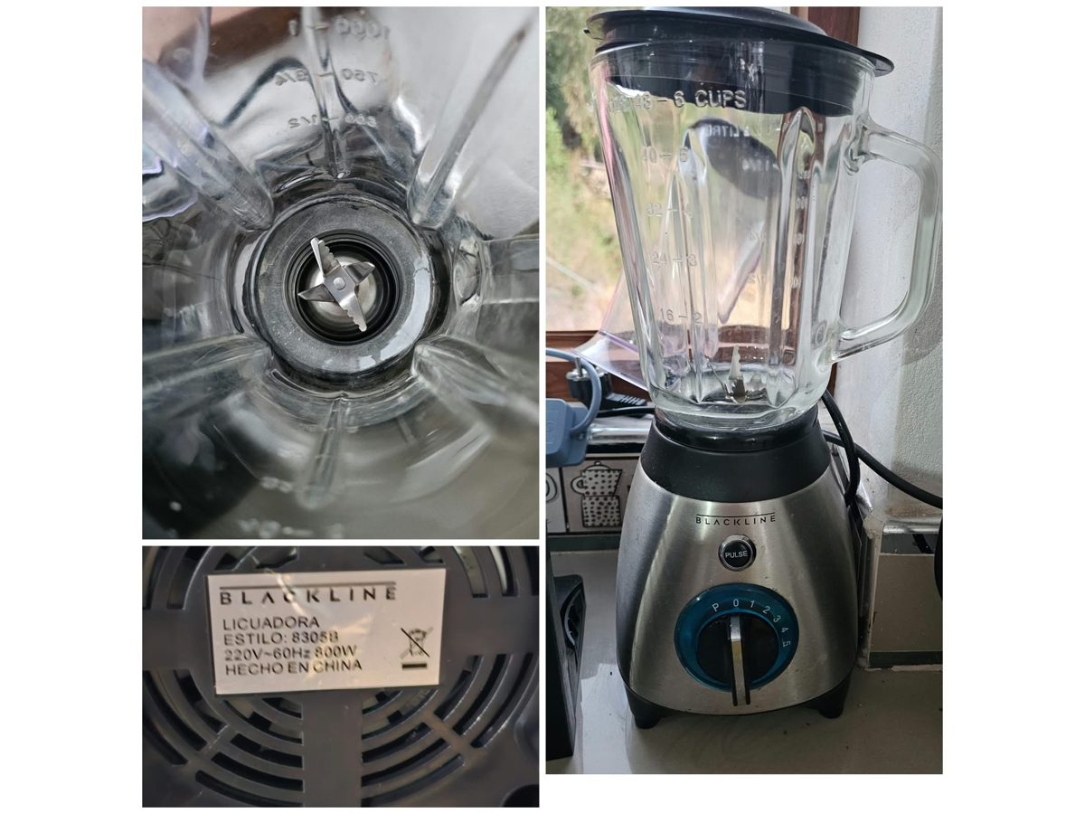 Licuadora Blackline 600 W con jarra de vidrio