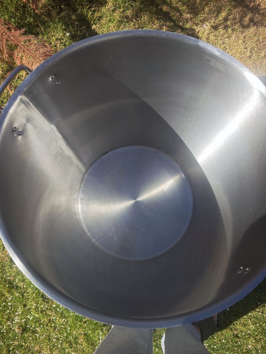 Olla industrial de acero inoxidable, 250 litros
